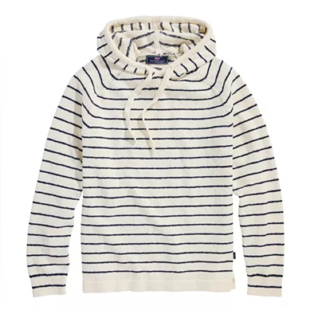 🏝️Men’s Beach Hoodie🏖️ Vinyard Vines, NWT, Size Large, Marshmellw/Navy Color